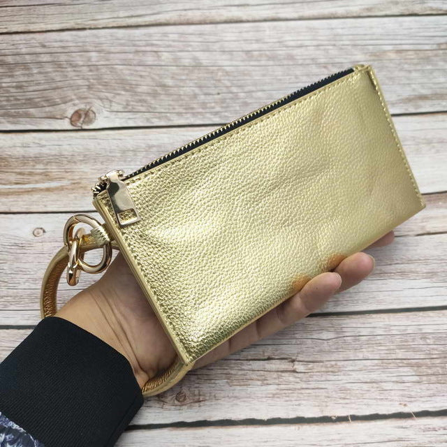 Personalized PU Leather Phone Wallet O RIng.