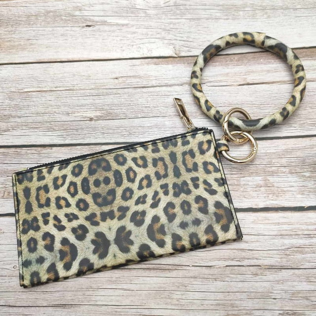 Personalized PU Leather Phone Wallet O RIng.