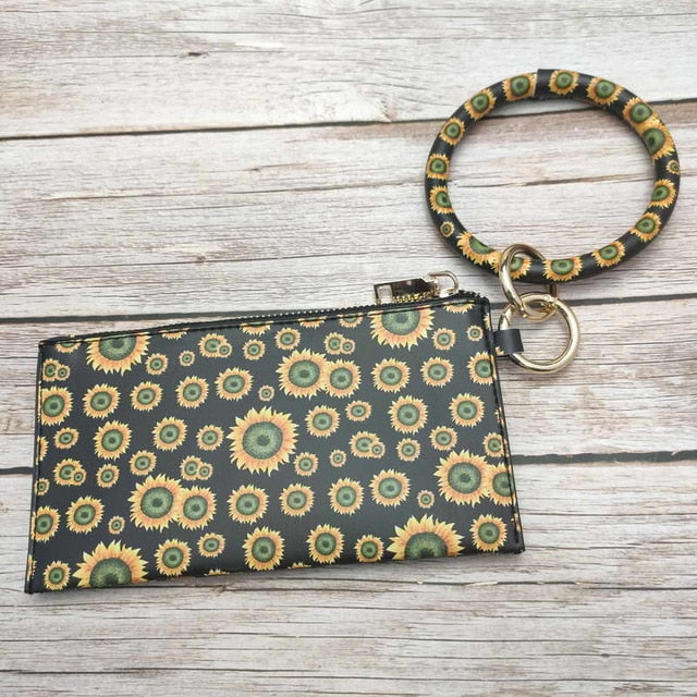 Personalized PU Leather Phone Wallet O RIng.