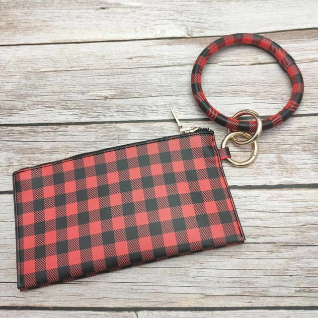 Personalized PU Leather Phone Wallet O RIng.