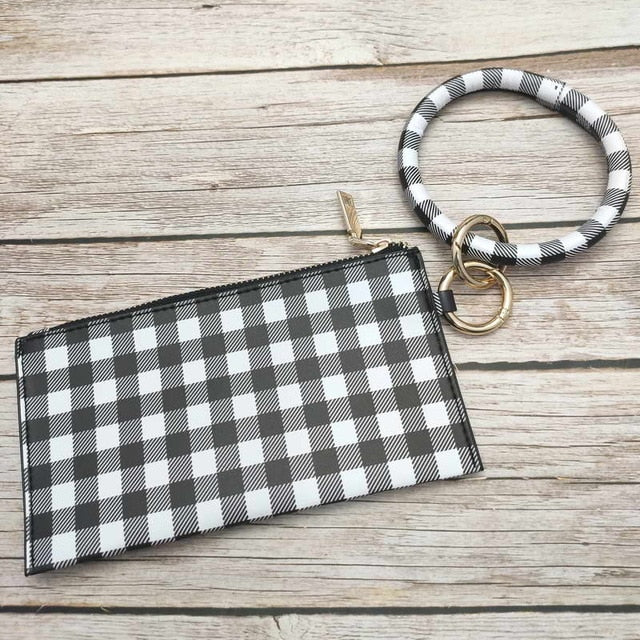 Personalized PU Leather Phone Wallet O RIng.