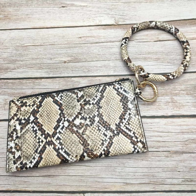 Personalized PU Leather Phone Wallet O RIng.