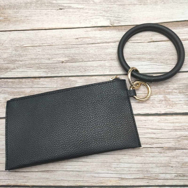 Personalized PU Leather Phone Wallet O RIng.