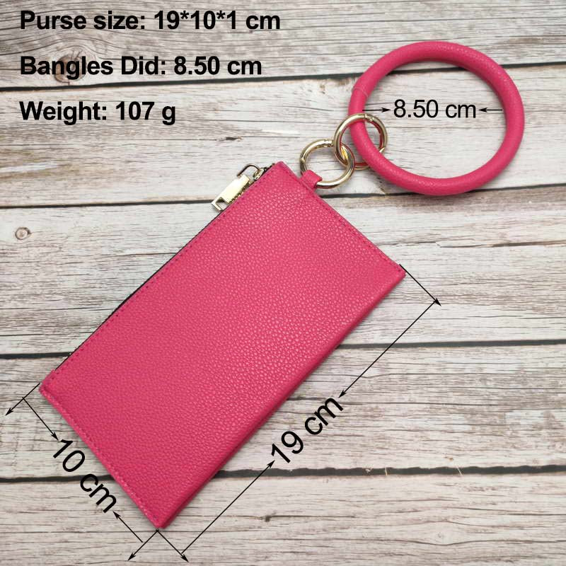 Personalized PU Leather Phone Wallet O RIng.
