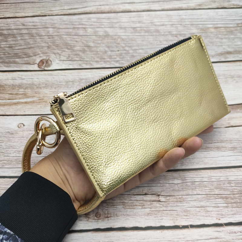 Personalized PU Leather Phone Wallet O RIng.
