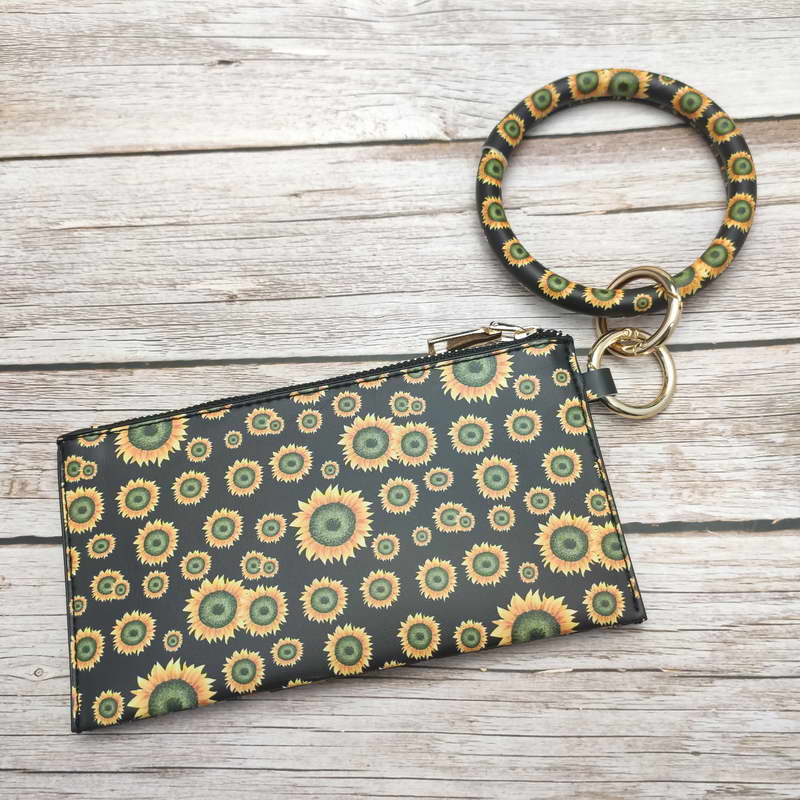 Personalized PU Leather Phone Wallet O RIng.