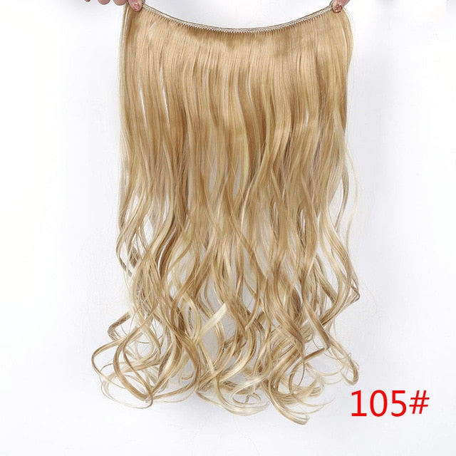 24" Invisible Wire No Clips In Hair Extensions