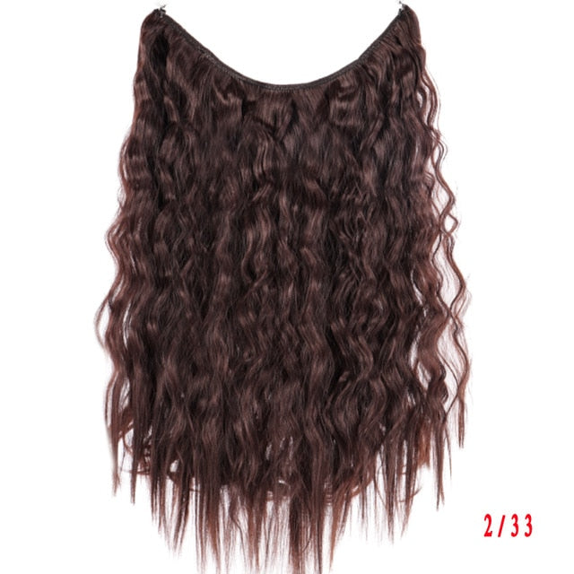 24" Invisible Wire No Clips In Hair Extensions