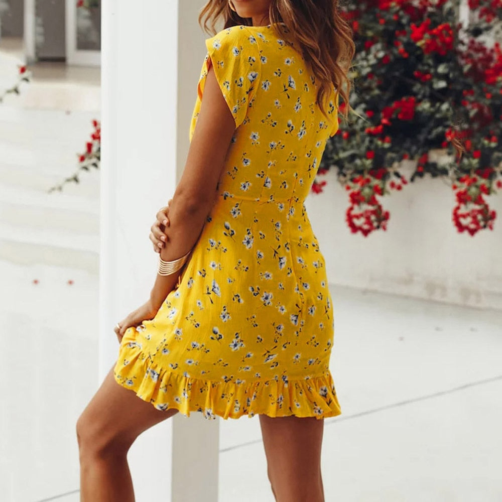 Bandage Bodycon Mini Dress Vintage