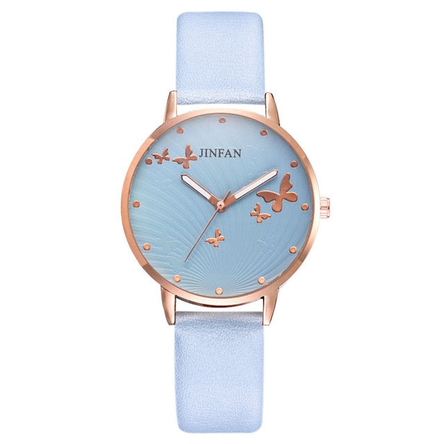 Printed butterfly luxury women fashion watches