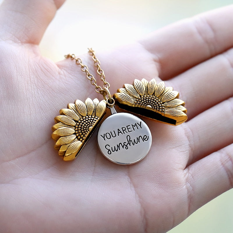 Sunflower Necklaces For Women Stainless Steel