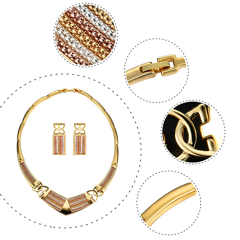 Exaggerated Jewelry Set Alloy Chain Two-piece Set