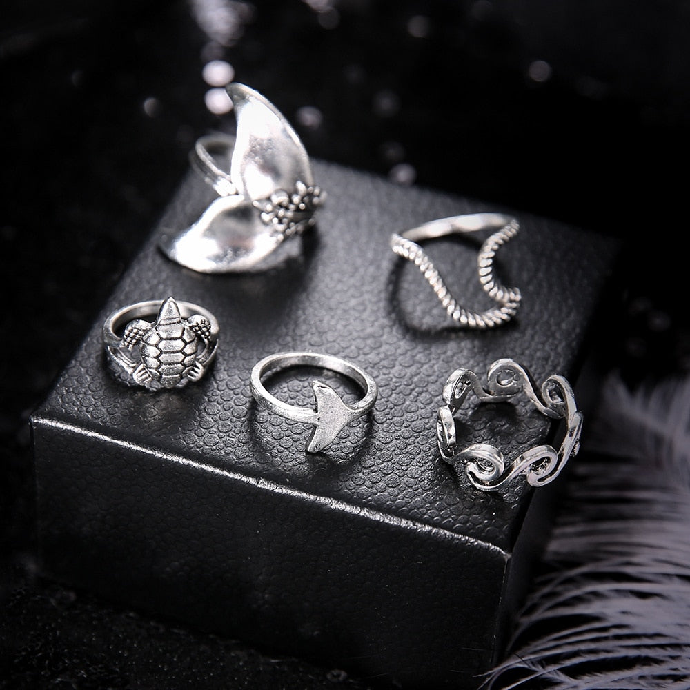 5pcs/set Vintage Rings for Women