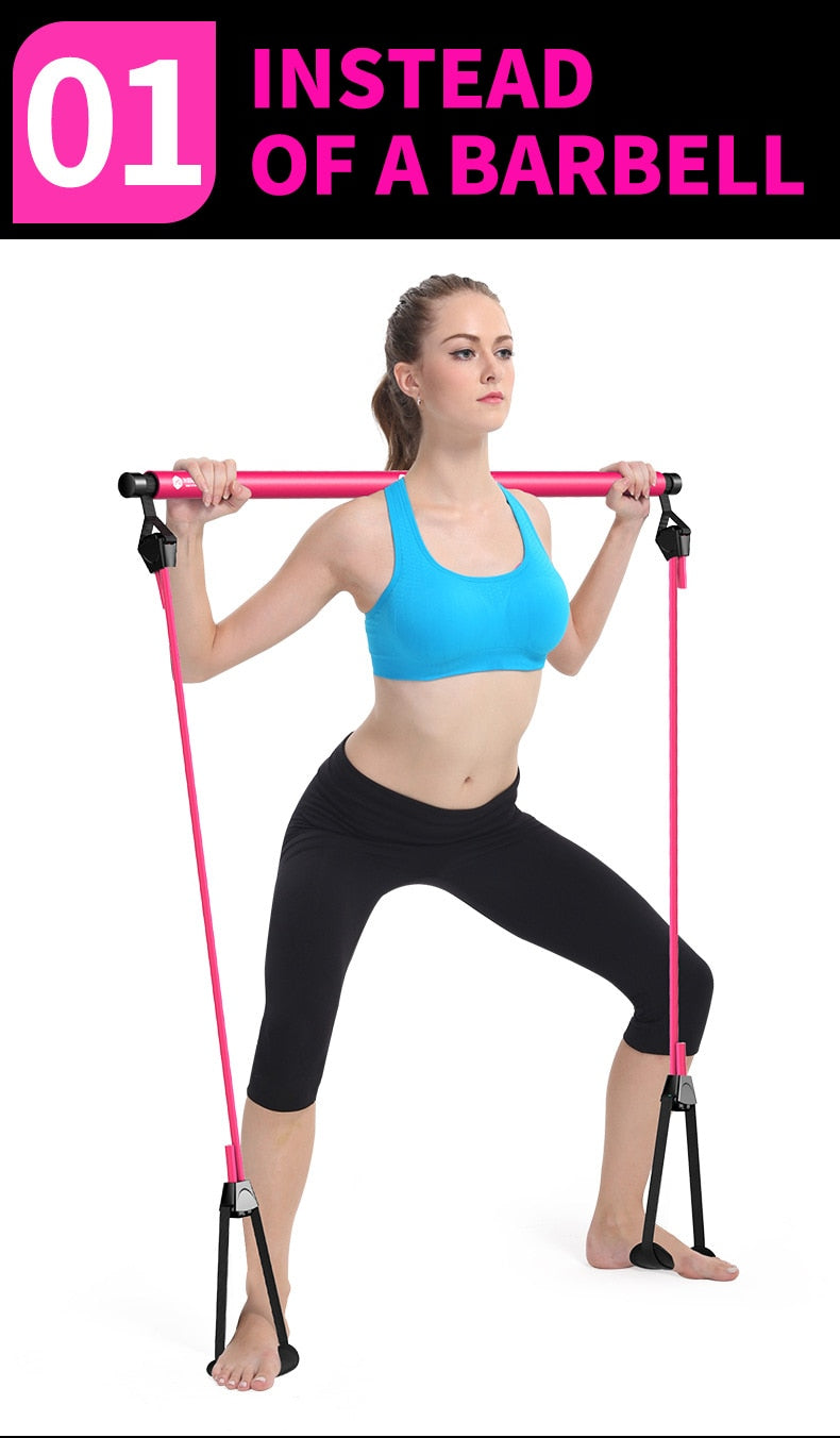 Pilates Bar-Procircle Pilates Bar Kit with Resistance Band