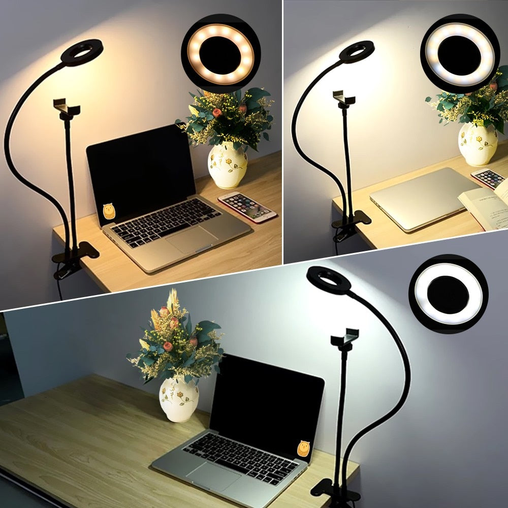 Professional Portable LED Light with Cell Phone Holder