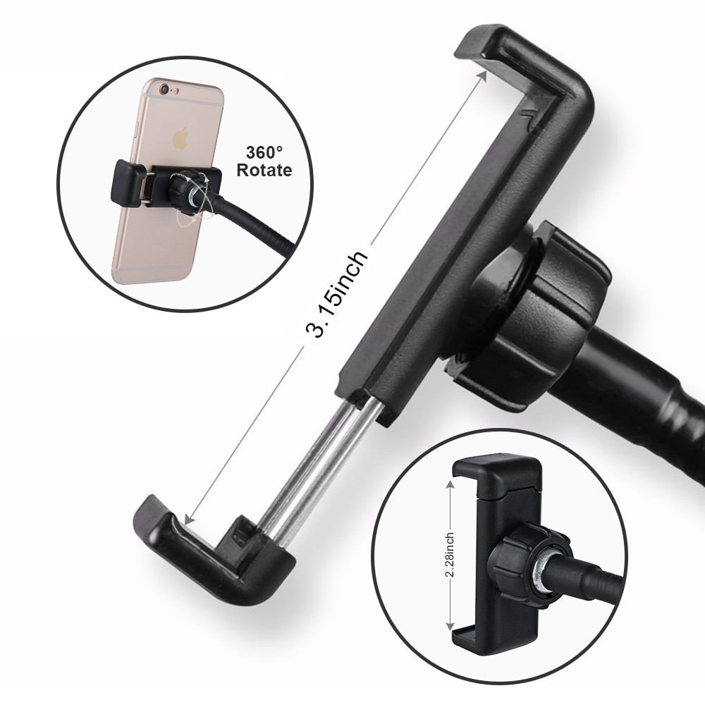 Professional Portable LED Light with Cell Phone Holder