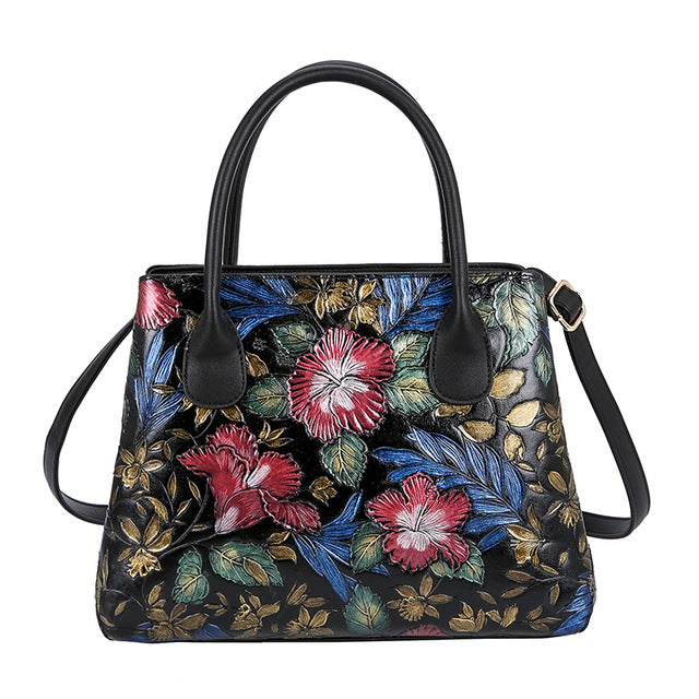 Gykaeo Luxury Handbags Women Bags Designer Embroidery Flower