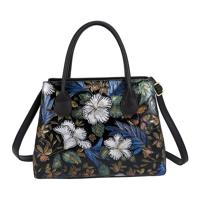 Gykaeo Luxury Handbags Women Bags Designer Embroidery Flower