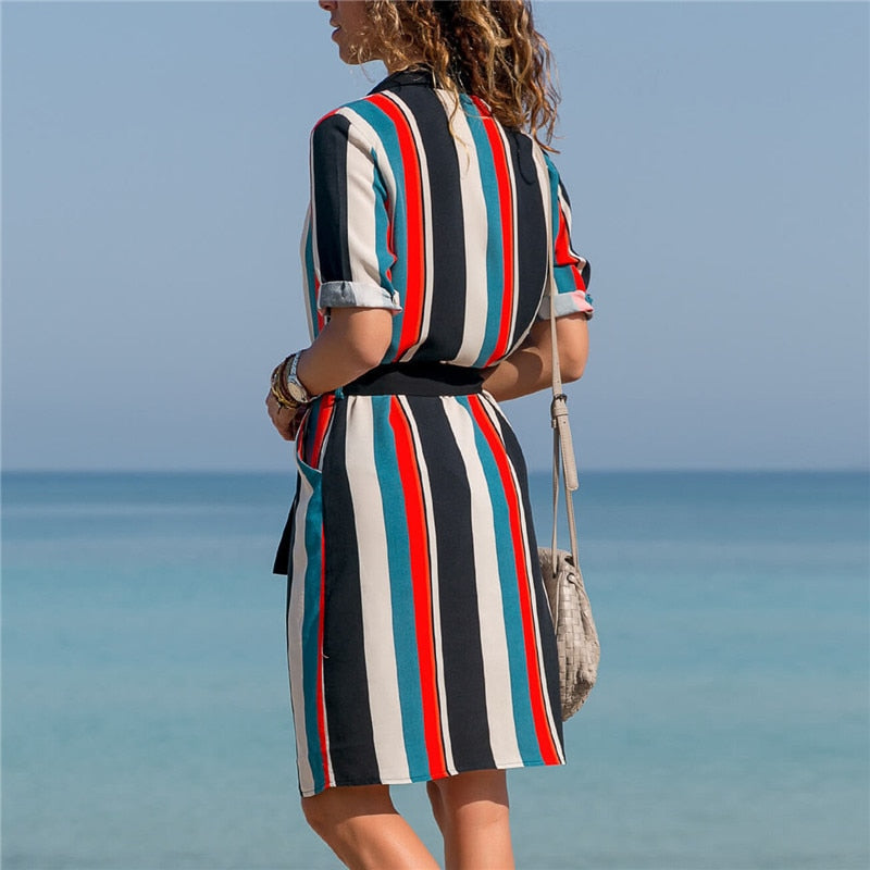 Women Striped Beach