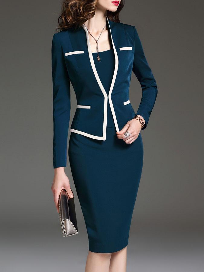 Knee Length Skirt Suit