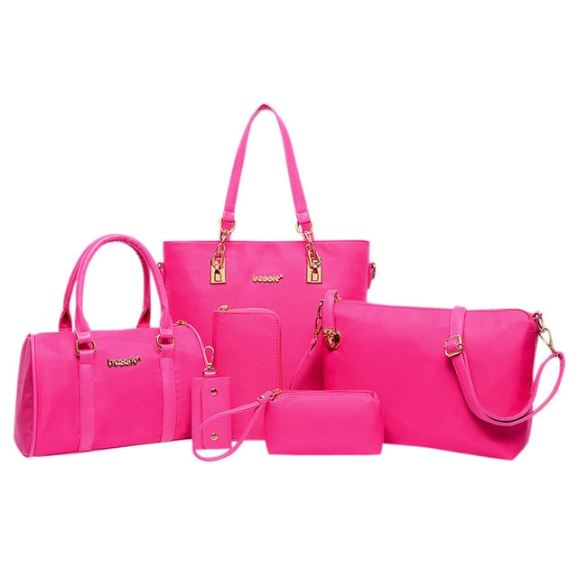 Six-Piece Set Women Bags PU Leather Handbag