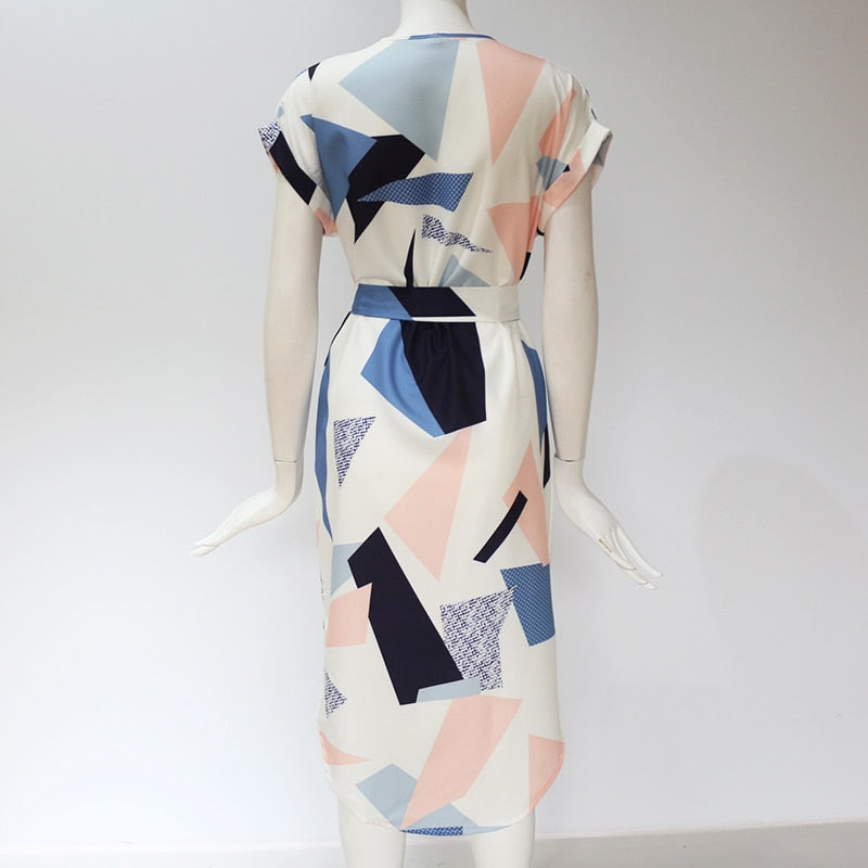 Geometric Print Women's Dress