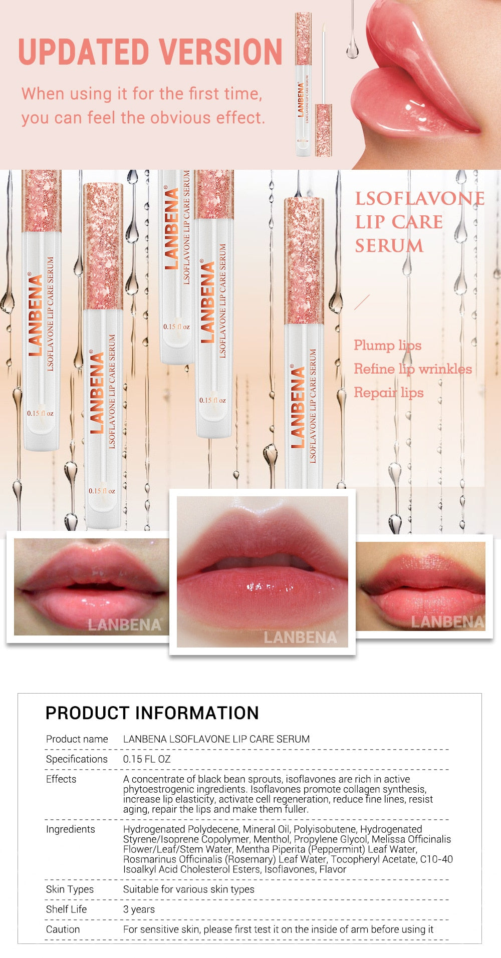 LANBENA Lip Care Serum Lip Plumper