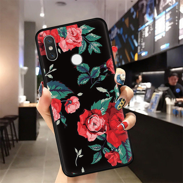 Wrist Strap Phone Holder Vintage Flower Case