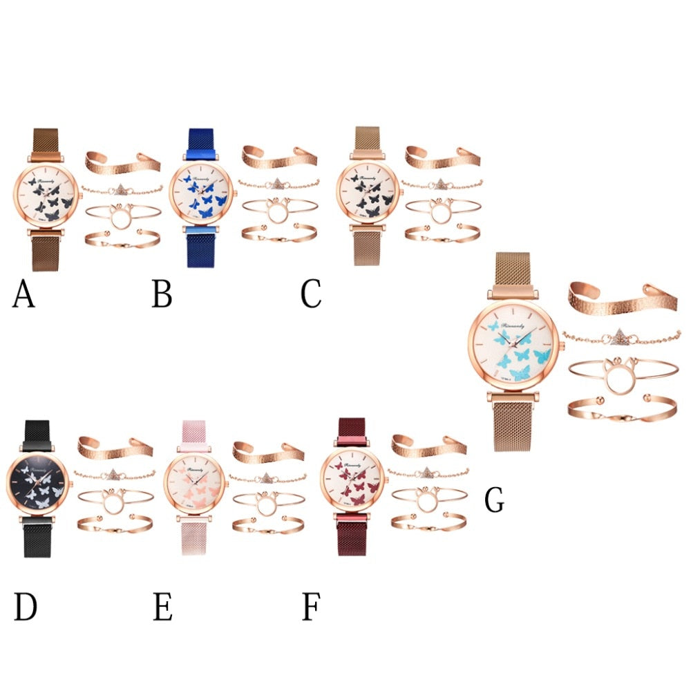 Luxury Buckle Women's Butterfly Watches