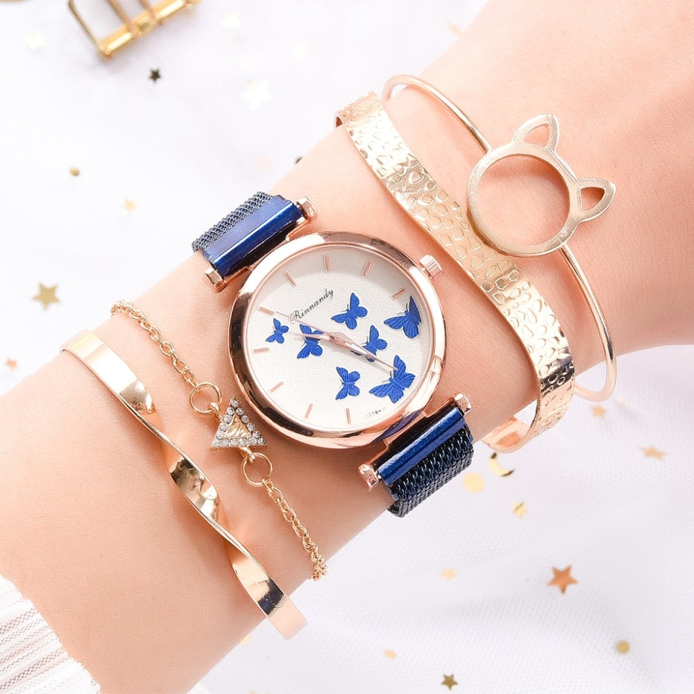 Luxury Buckle Women's Butterfly Watches