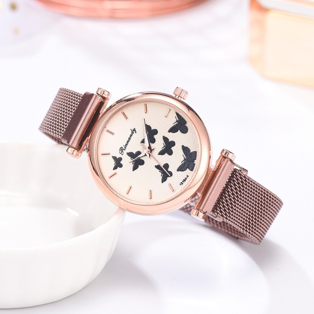 Luxury Buckle Women's Butterfly Watches