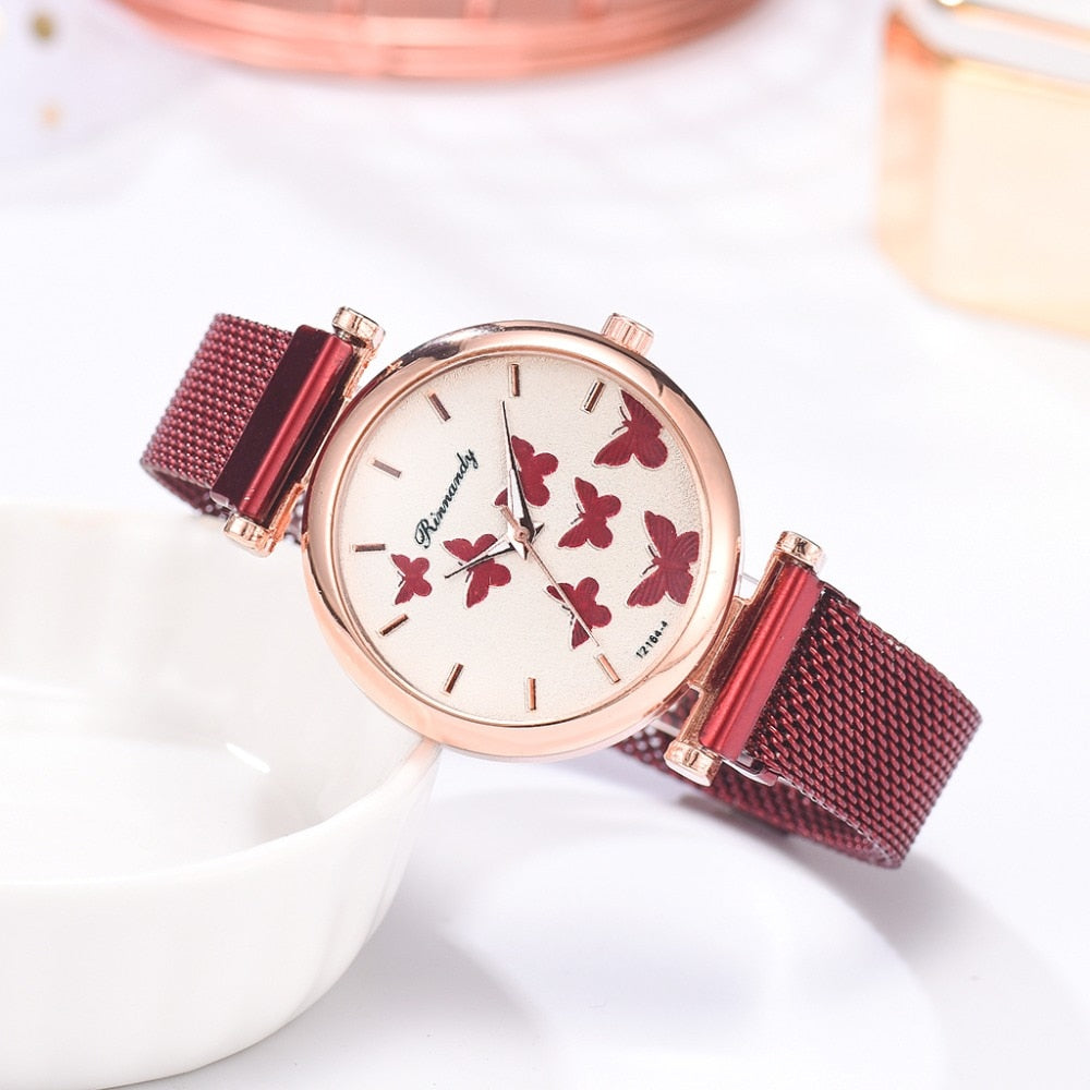 Luxury Buckle Women's Butterfly Watches