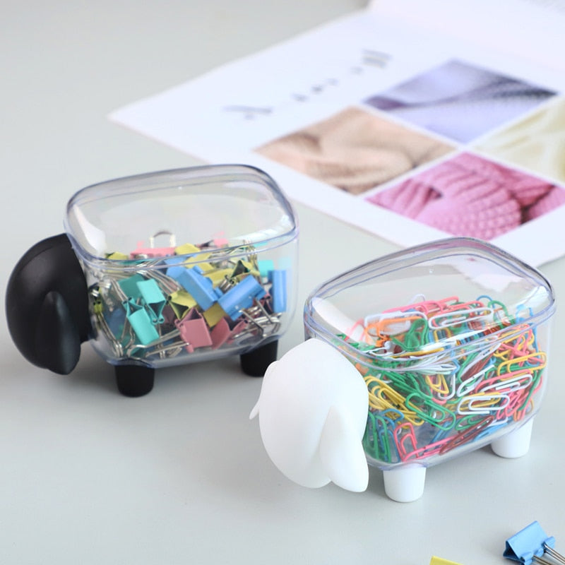 Cute Sheep Cosmetic Mini Plastic Cotton Swab Storage Box