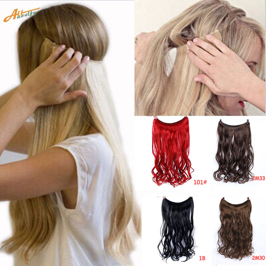 24" Invisible Wire No Clips In Hair Extensions