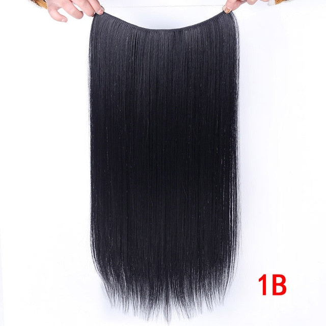 24" Invisible Wire No Clips In Hair Extensions