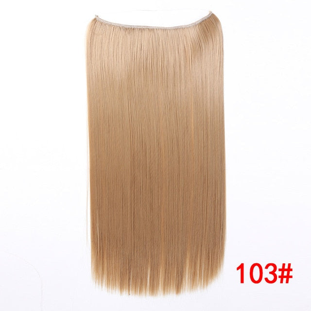 24" Invisible Wire No Clips In Hair Extensions