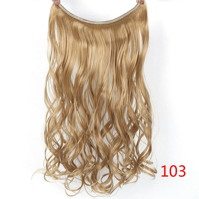 24" Invisible Wire No Clips In Hair Extensions