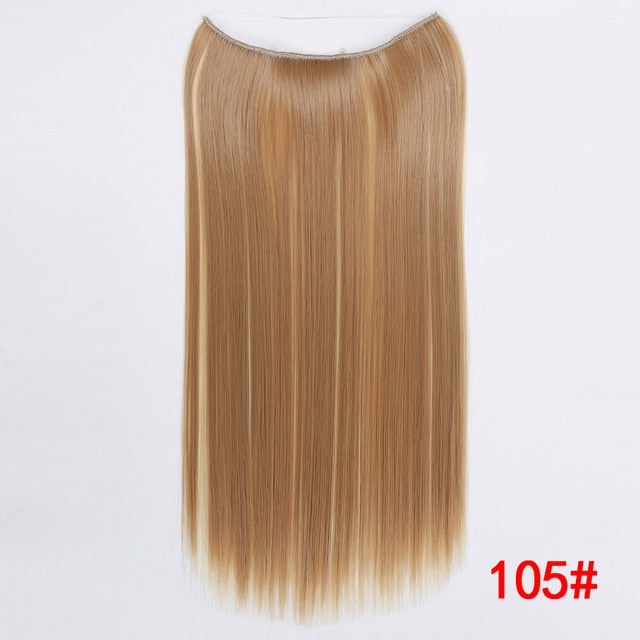 24" Invisible Wire No Clips In Hair Extensions