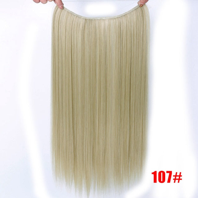 24" Invisible Wire No Clips In Hair Extensions