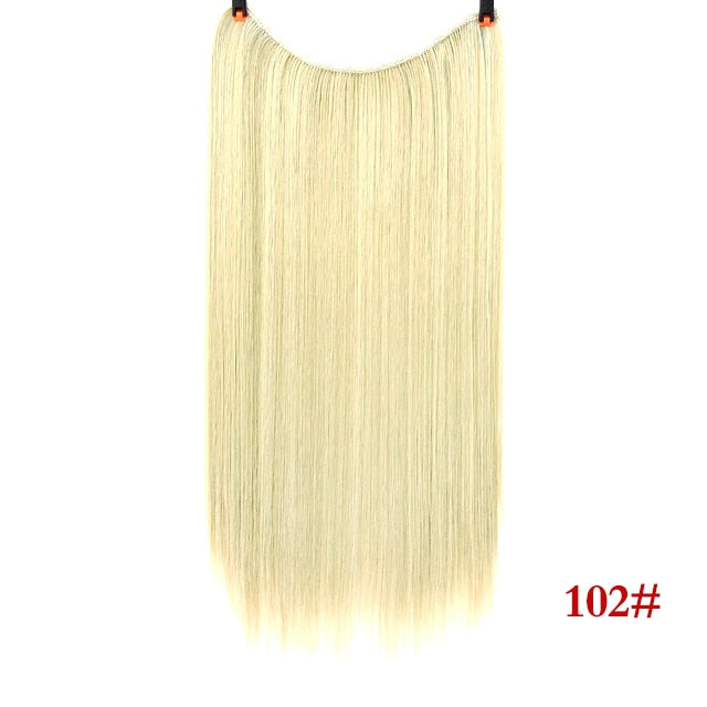 24" Invisible Wire No Clips In Hair Extensions