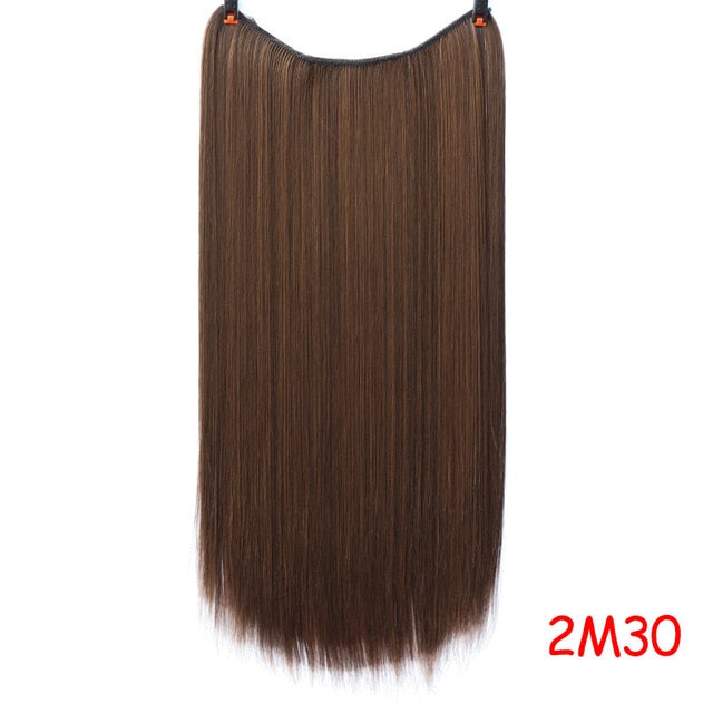 24" Invisible Wire No Clips In Hair Extensions