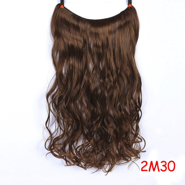 24" Invisible Wire No Clips In Hair Extensions