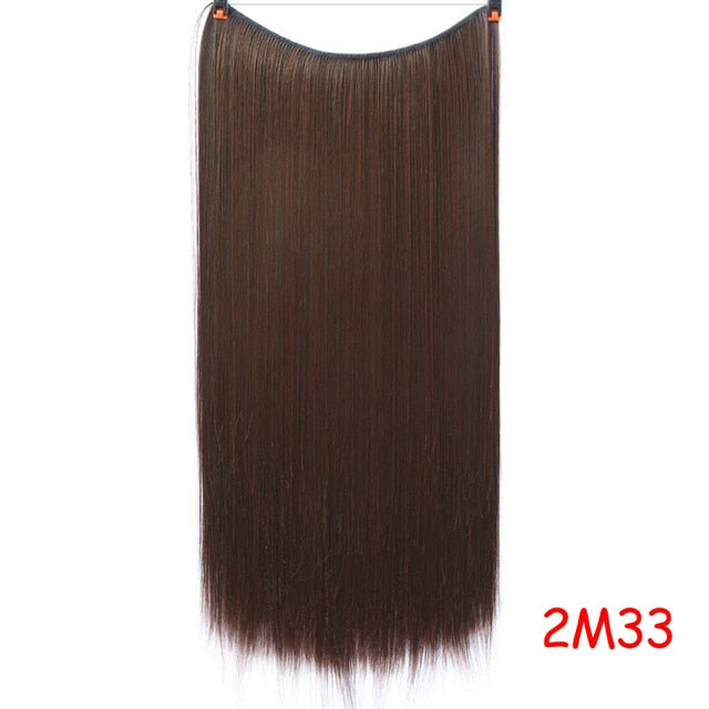 24" Invisible Wire No Clips In Hair Extensions