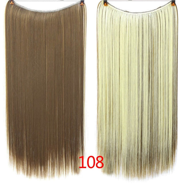 24" Invisible Wire No Clips In Hair Extensions