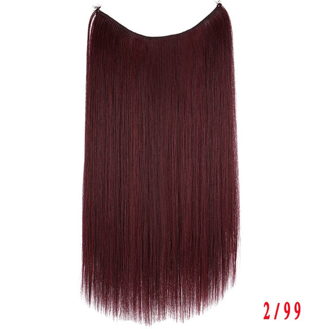 24" Invisible Wire No Clips In Hair Extensions