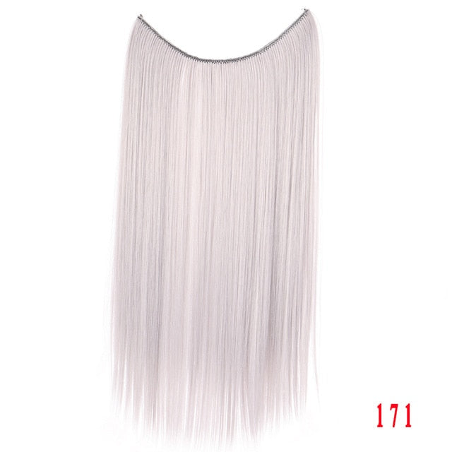 24" Invisible Wire No Clips In Hair Extensions