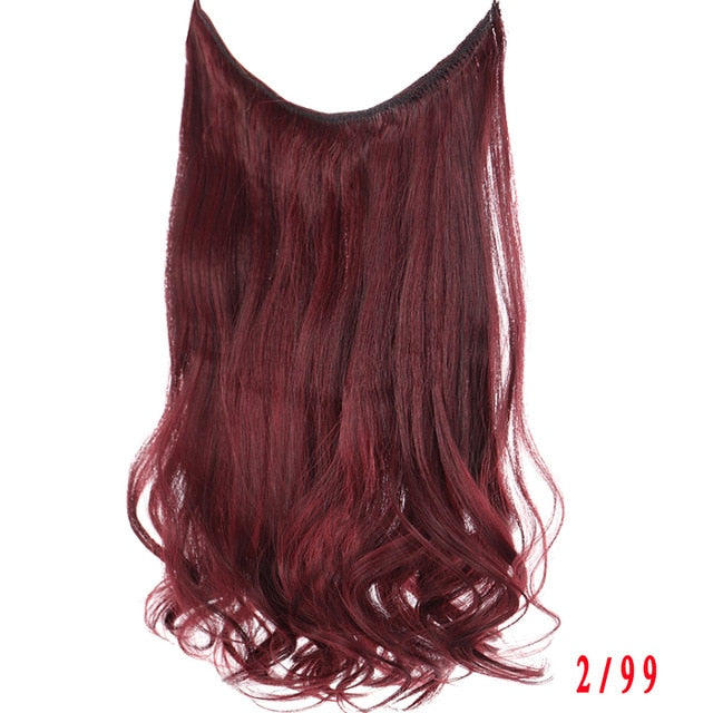 24" Invisible Wire No Clips In Hair Extensions