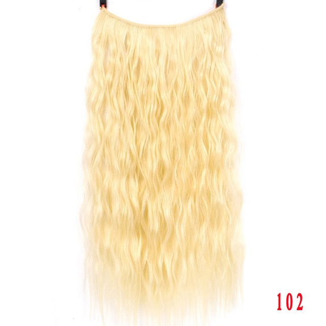 24" Invisible Wire No Clips In Hair Extensions