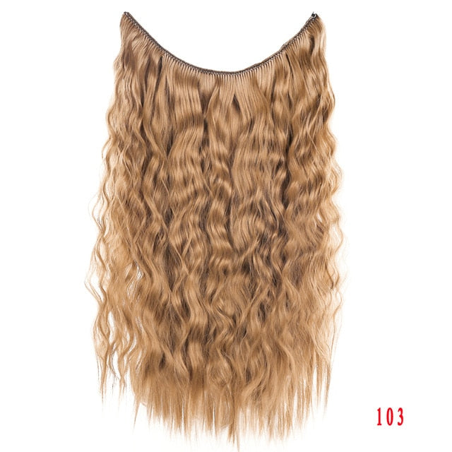 24" Invisible Wire No Clips In Hair Extensions