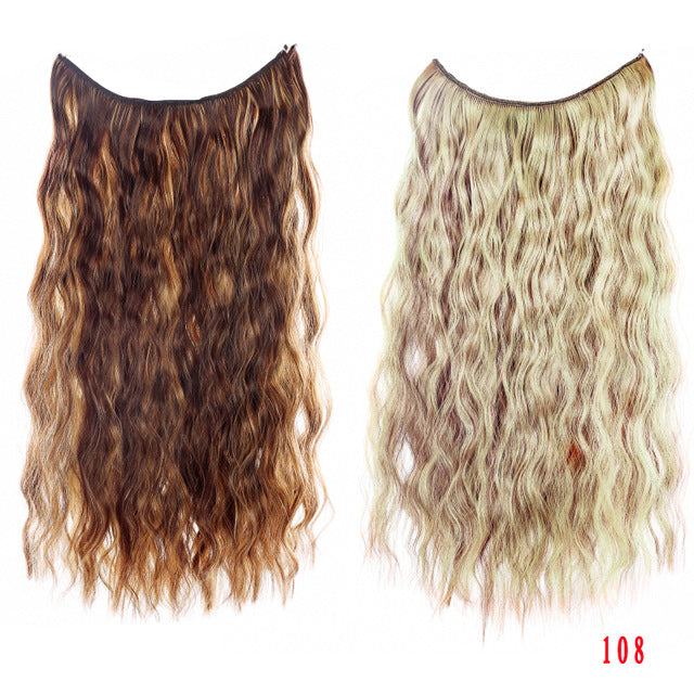 24" Invisible Wire No Clips In Hair Extensions